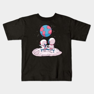 Cute Astronauts Kids T-Shirt